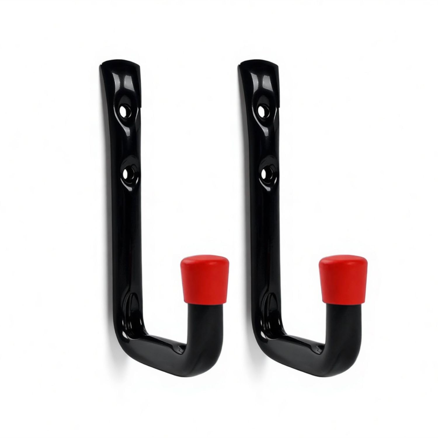 LORD C Ladder Storage Hooks Jumbo Arm Utility Rack Wall Mounted All Purpose Hanging Hangers Hook Anti Corrosive Ideal for Shed Garden Or Garage Store Tools 12cm in Size (Pack of 2) (Black)