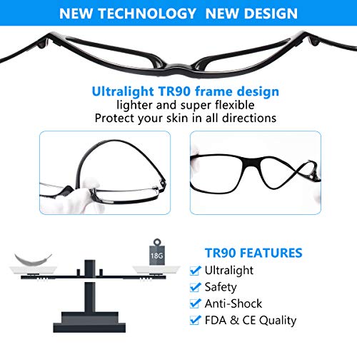 Livho[2 Functions] Blue Light Blocking Computer Glasses,Sunglasses Clip