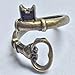 Skeleton Key Ring Antique Bronze Vintage Adjustable Jewelry Wraparound Spoon Ring