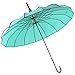 Kung Fu Smith Retro Women Pagoda Parasol Umbrella for Weddings & Bride, Anti Sun UV Stick Rain Umbrella - Turquoise