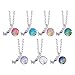 Myhouse Women Girls Colorful Fish Scales Pattern Mermaid Pendant Necklaces for Gifts Charms Findings (Purple)