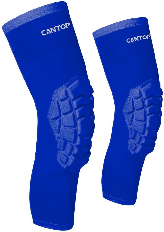 Cantop Compression Knee Pads Leg Sleeve Support Protector Sprots Brace for Volleyball Basketball Football, Sold as Pair : Sports & Outdoors
