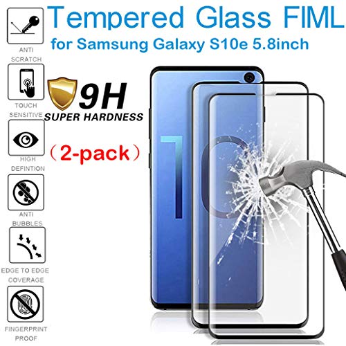 Bokoo 2PCS Tempered Glass Screen Protector Film for Samsung Galaxy S10e 5.8inch, 【Ultra Lightweight】 Anti-Scratch