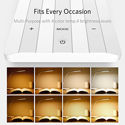 Led Desk Lamp Bestek Touch Control Table Lamp With Adjustable Arm 4 Brightness Levels Memory Function White Pricepulse