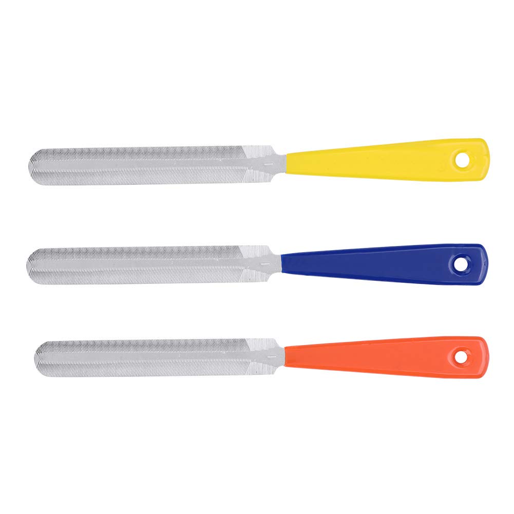 Alomejor 3PCS Guitar Nut Files Portable Stainless Steel Guitar Fret File for Guitar Bass Mandoline Banjo Ukulele