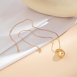 Teardrop Necklace Earrings Chunky Gold Hoop