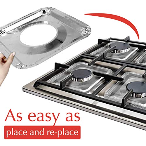 50 Pack Aluminum Foil Square Stove Burner Covers Range Protectors Bib Liners Disposable Gas Burner Bibs Gas Top Liner Stove Easy Clean 8 5 Square From Spare Pricepulse