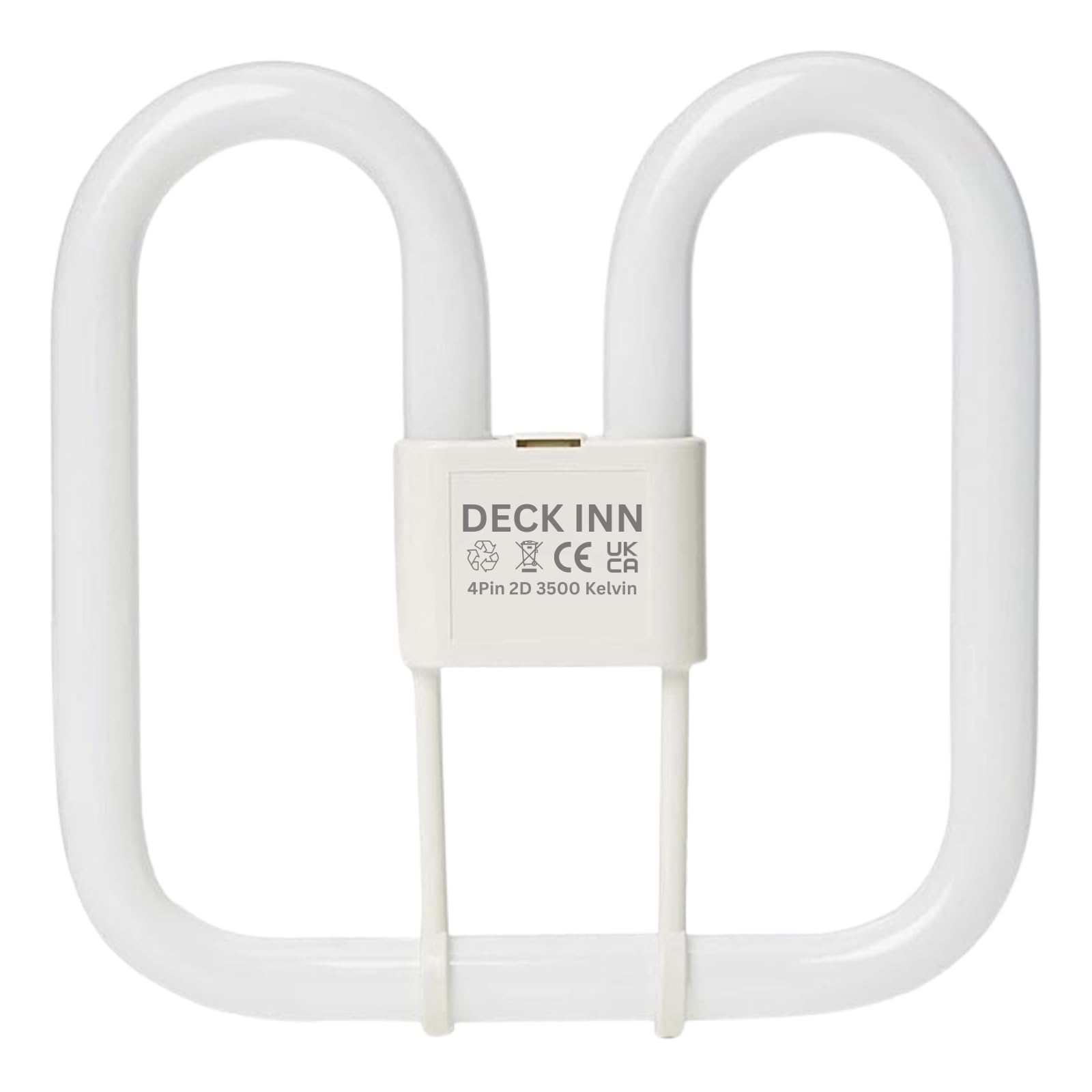 DECK INN 16 Watt 4 Pin 2D 3500 Kelvin Low Energy Saving Lamp White,1050 Lumen Warm White