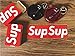 SUP Supreme Playing Cards 100% Waterproof Flexible Plastic 52+2 Poker (Supreme Red)