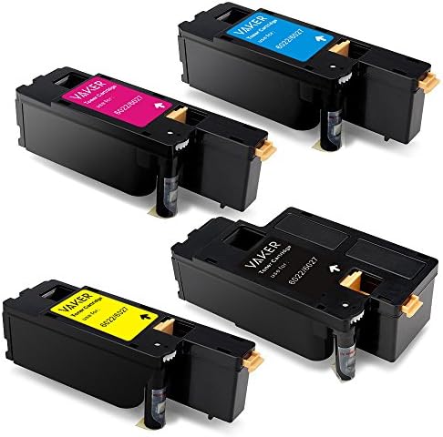 Vaker Replacement for Xerox Phaser 6022 WorkCentre 6027 Toner Cartridges (1 Black, 1 Cyan, 1 Yellow, 1 Magenta, 4-Pack)