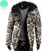 Winter Men's Hooded Camouflage Jacket Fleece Coat Zipper Cotton