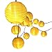 Lantern Solar String Lights, Innoo Tech Outdoor Globe Lights 14.4ft 20 LED Warm White Fabric Ball Christmas Lights for Garden Path Party