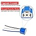Socket H4 Wiring Harness HB2 9003 Pigtail Heavy Duty 14AWG Ceramic Plug Adapter Conversion Kit Auto Female Connector for Car Truck Boat Marine Fog Light Retrofit (Pack of 2)