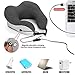 Heating Therapy Neck Pillow Travel Cervical Pillow with Memory Foam Core & Washable Cover Infrared Ray Heating with Adjustable Temperature for Neck Stiff & Sore Relief U shaped for Neck Support (gray)