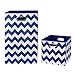 Modern Littles BLDLAUN111 Bold Chevron Folding Laundry Basket Blue