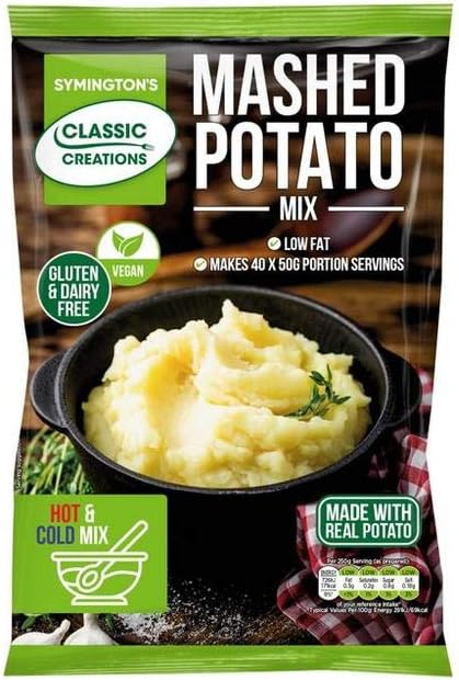 Classic Creations Vegan Mashed Potato Mix, Gluten-Free, Dairy Free, 2kg, Cream, 2 kg (Pack of 1)