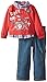 Boys' Rock Baby Boys' 2 Piece Pant Set Knit Polo Plaid