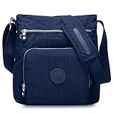 Oakarbo Nylon Crossbody Purse Multi-Pocket Travel Shoulder Bag (1301 Navy blue)