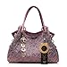 Realer Women's Handbag Tote Purse Shoulder Bag Pu Leather Fashion Top Handle Designer Bags for Ladies