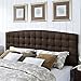 Dorel Living Torino Headboard, King, Brown Microfiber