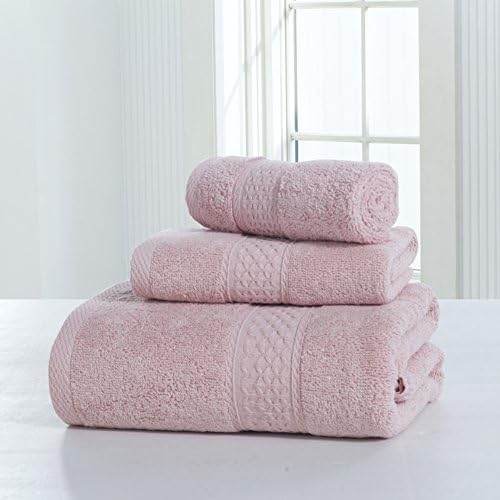 Cotton solid color bath towel set for adults/ big towel/ five-star hotel towels/ plain coloured towels/ male and female couples absorbent bath towel-F
