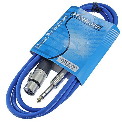 MCSPROAUDIO 1/4" TRS to XLR Female Patch Cable Blue