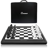 Chessnut Move Robotic Chessboard Bundle with Premium Carrying Case, Self-Moving Electronic Chess Set with Plastic Pieces, Full Piece Recognition, Built-in Chess Engine, Travel Storage Case