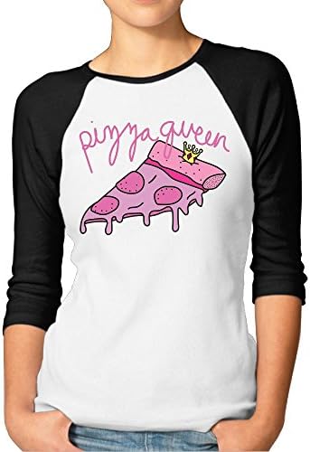 Luning Women's Piyya Queen 3/4 Sleeve Baseball Raglan T-Shirt Black Size M