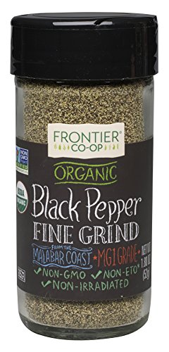 UPC 089836184368, Frontier Natural Products Pepper, Og, Black, Fine Grnd, 1.80-Ounce