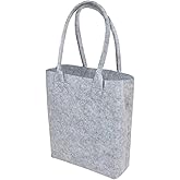 TopTie Felt Tote Bag with Durable Handles Grocery Bags for Travel Heavy Duty Shopping Bag 11.8 X 10 X 3.5 Inch