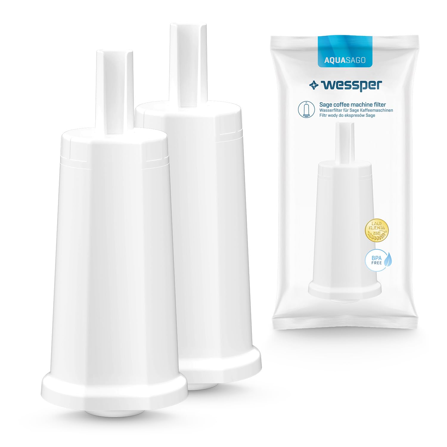 Wessper 2 PCS Water Filter for Sage Coffee Machines | Barista Accessories Replacement for Sage, Sage Barista Express Pro SES008, SES875, SES878, SES880, SES810, SES980, SES990, BES920