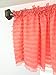Light Pink Coral Ruffled Valance Sheer Short Window Curtains for Girl Nursery, Living Room, Kitchen