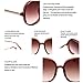 Sunglasses for Women WISH CLUB Classic Oversized Women Sunglasses Uv400 Protection All-match Large Frame Tansparent Ocean Eyewear