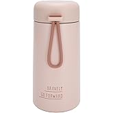 Simcat 9 oz Small Stainless Steel Vacuum Insulated Water Bottle with Silicone Handle and Leakproof Lid, Cold and Hot Drinks, for Travel, Gym, Camping and Hiking (Pink)