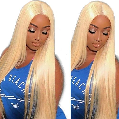 Full Lace Wig Human Hair Wigs 613 Blonde wigs Silky Straight With Boby Hair Lace Wig (18" Full Lace 130%)