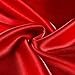 Silky Satin Charmeuse Solid Lipstick Red Fabric by The Yard