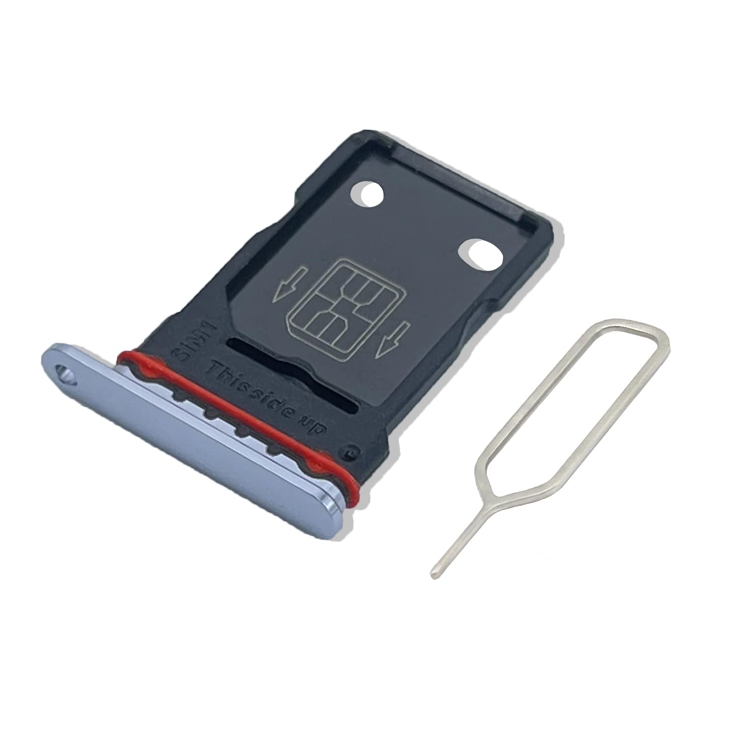 Eonpam Original DUAL SIM Card Slot Tray Holder Replacement for (Oneplus 9 Pro) Incl SIM Pin (Silver)