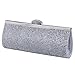 ECOSUSI Elegant Rhinestones Clasp Flap Purse Evening Bag Clutch