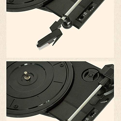 MQW Personality Simple PVC Flat Wooden Gramophone Retro Vinyl Record Machine Parlor Gift Ornaments 320 275 100MM Delicate and Beautiful