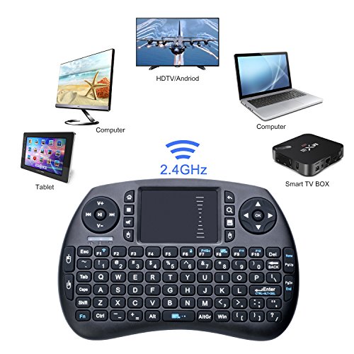 2.4GHz Wireless Keyboard with Mouse, Longruner Mini Touchpad Rechargeable Combos for Raspberry Pi 3 2, Android TV Box, Windows PC, HTPC, IPTV, Raspberry Pi, XBOX 360, PS3, PS4