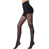 MANZI 30D Compression Pantyhose for Women 5-10mmHg High Waist Support Tights Pack of 1
