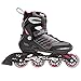 Rollerblade Zetrablade Women's Adult Fitness Inline Skate, Black and Cherry, Performance Inline Skates