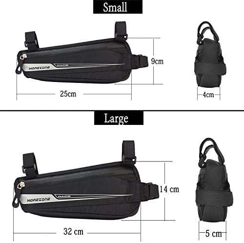 MOREZONE Bike Triangle Frame Bag, Bicycle Pouch Under Seat Top Tube Pack Water Resistant