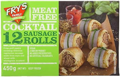 Fry S Family Foods Vegan Cocktail Sausage Rolls 450g Frozen Amazon Co Uk Grocery