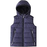 Hiheart Boys Girls Zip-up Fleece Lined Thick Padded Vest with Hood