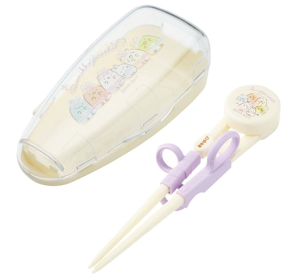 スケーター(Skater) 子供用 トレーニング箸 練習箸 14cm すみっコぐらし 専用ケース付き 対象年齢2~7才 右手用 つまみやすい四角い箸先 ADXT1S-A商品画像