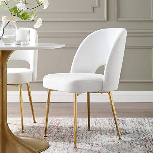 White Velvet Dining Side Chair by Modway Rouse Kuwait Ubuy