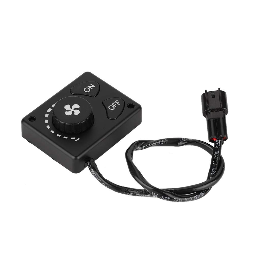 Qiilu Parking Heater Controller, DC 12V/24V Parking Heater Knob Controller Switch for Car Truck Air Heater