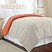 Modern Threads Down Alternative Reversible Comforter Orange Rust/Beige Queen