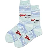 Hot Sox Women's Just Married Plane Crew Socks 1 Pair, Light Blue, Women's 9-11